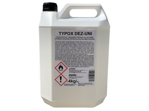 TYPOX DEZ-UNI - dezinfekčný roztok na ruky, rukavice a povrchy, 5 litrov